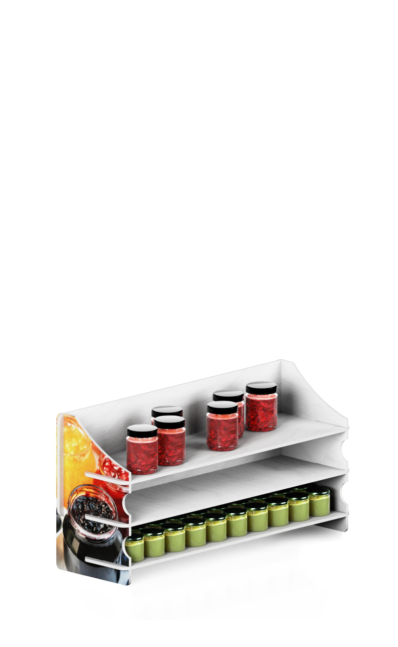EB93 - counter display with three wide shelves